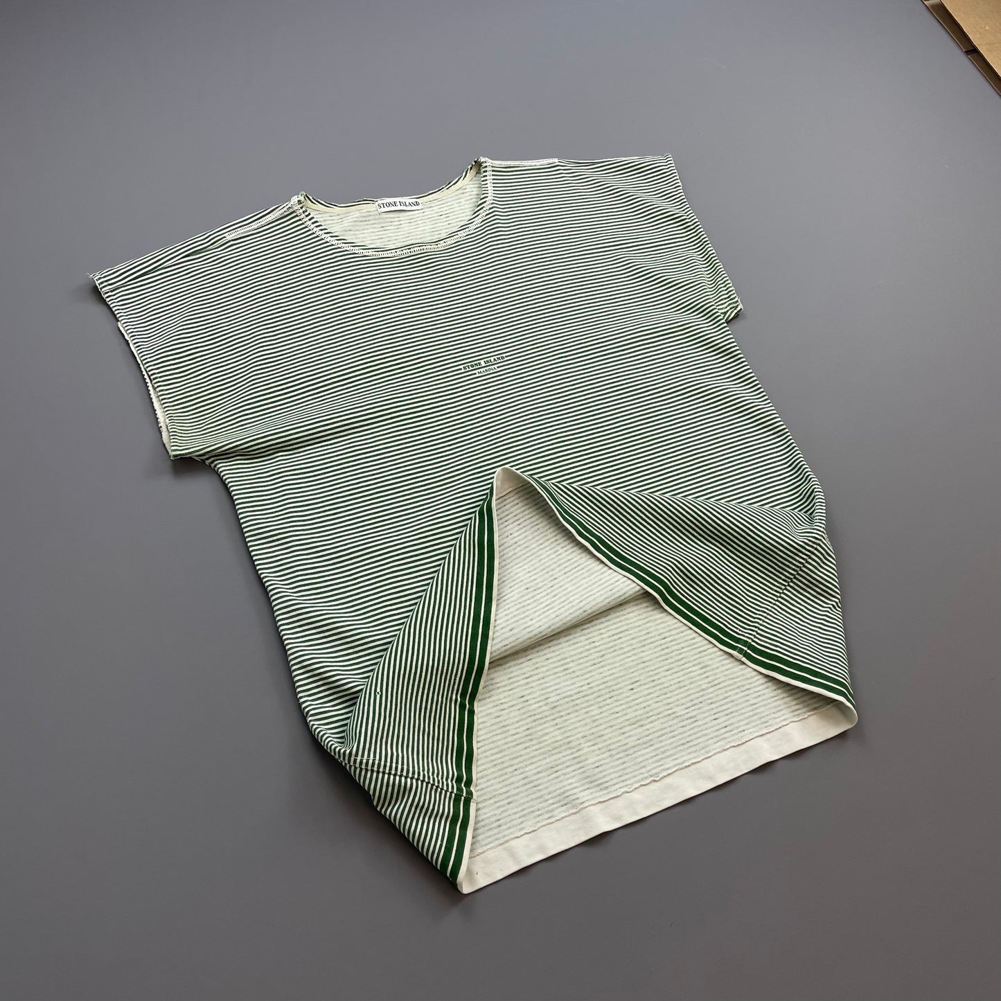 Stone Island Marina Green & White SS89 Japanese-Release *Custom* Tank Vest Tee