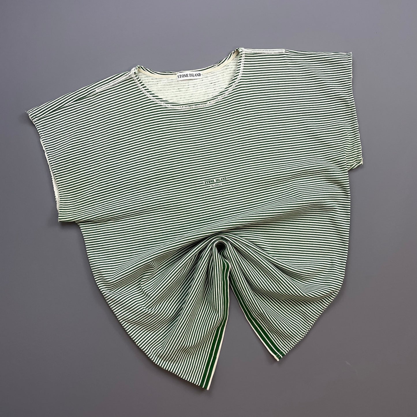 Stone Island Marina Green & White SS89 Japanese-Release *Custom* Tank Vest Tee