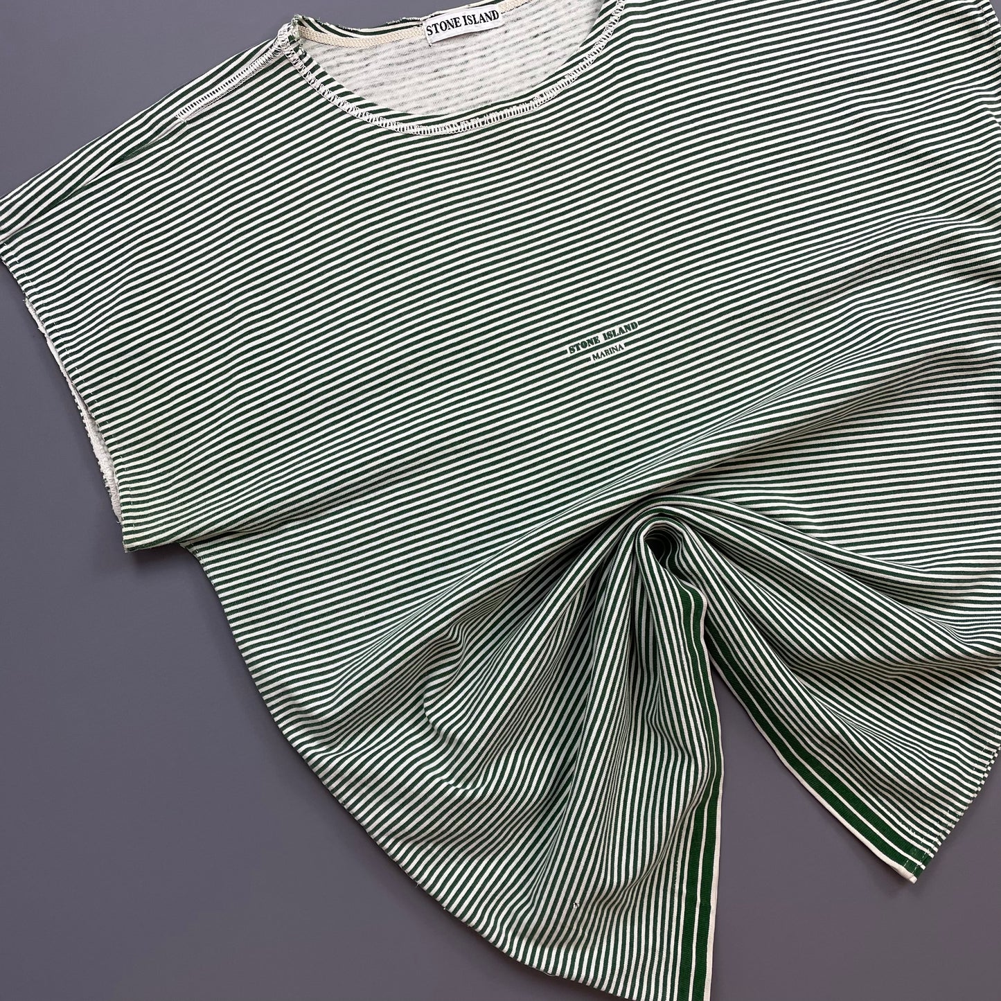 Stone Island Marina Green & White SS89 Japanese-Release *Custom* Tank Vest Tee