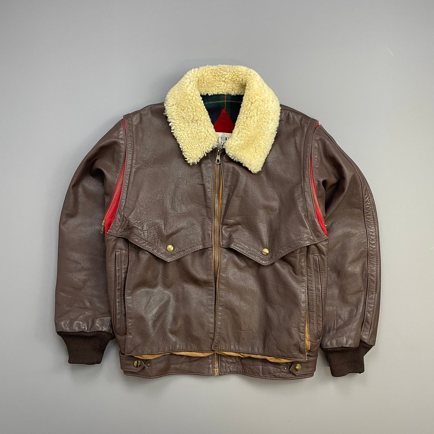 C.P. Company Brown FW82 Removable Sleeve Dutch Police L'Uomo Vogue Archive Jacket