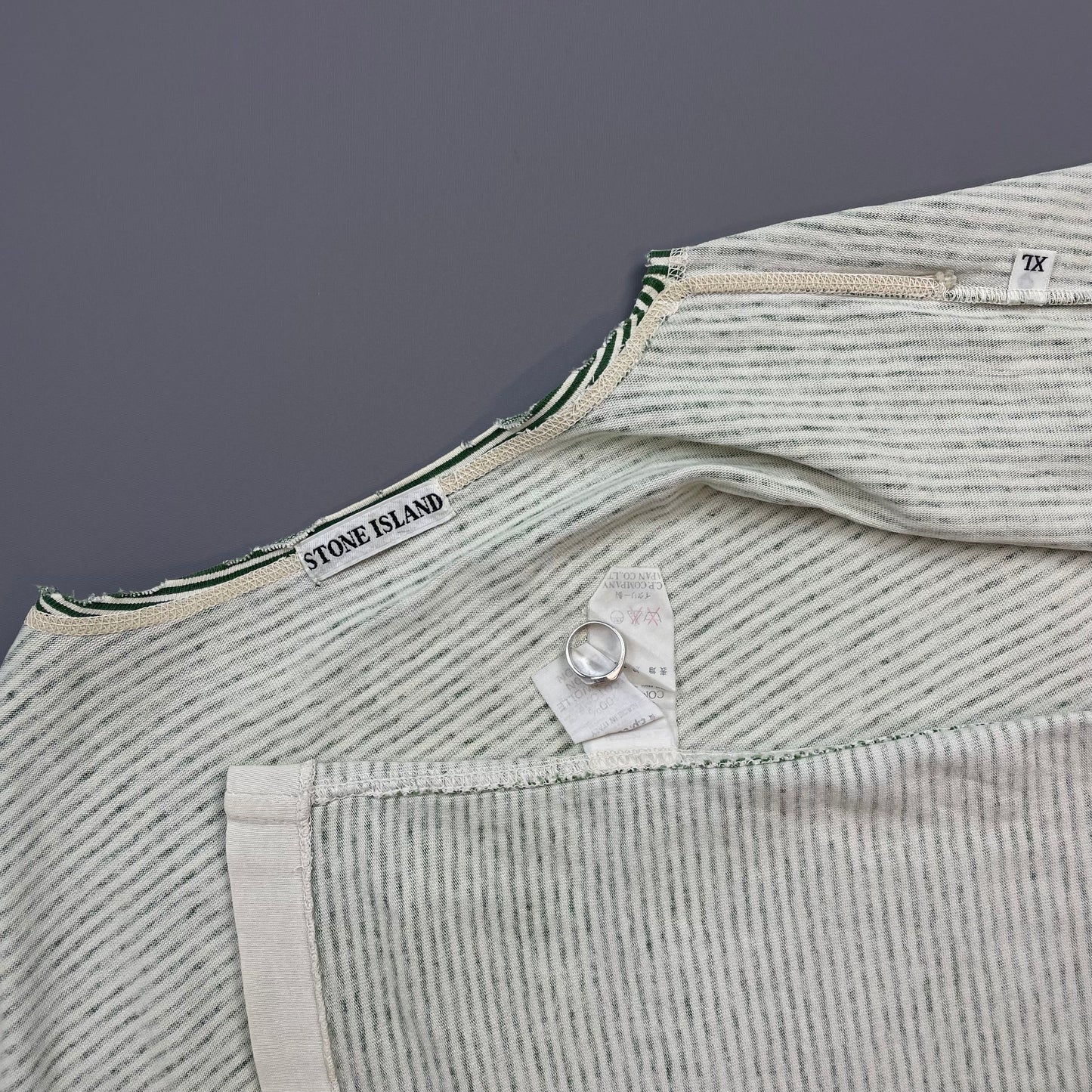 Stone Island Marina Green & White SS89 Japanese-Release *Custom* Tank Vest Tee