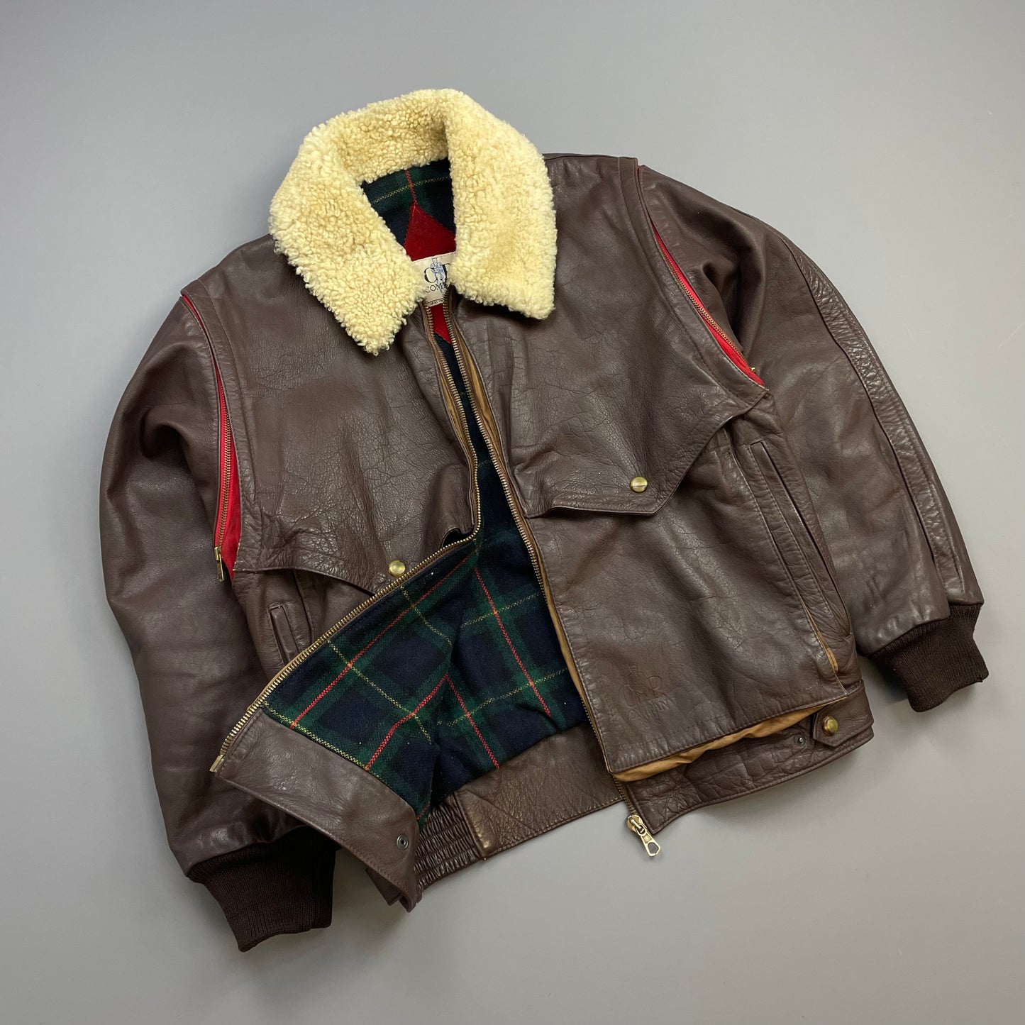 C.P. Company Brown FW82 Removable Sleeve Dutch Police L'Uomo Vogue Archive Jacket