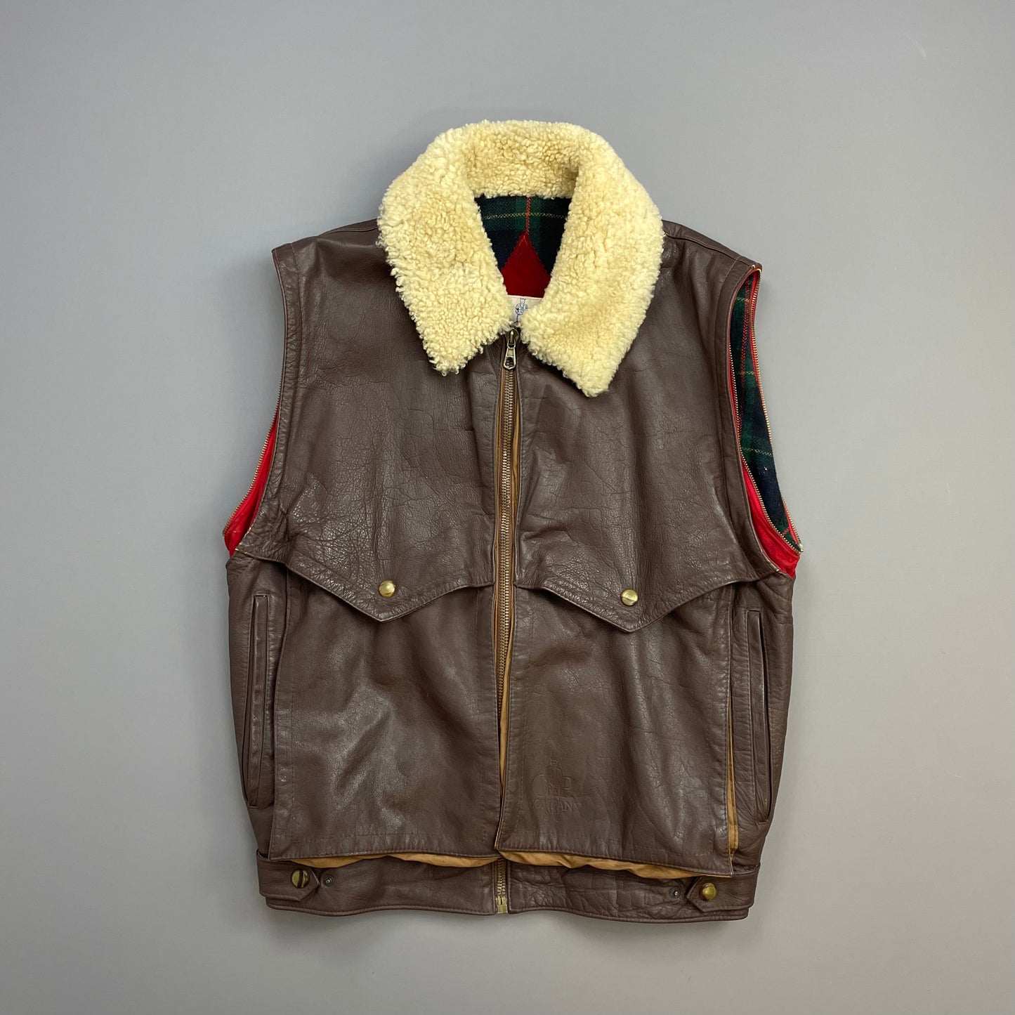 C.P. Company Brown FW82 Removable Sleeve Dutch Police L'Uomo Vogue Archive Jacket