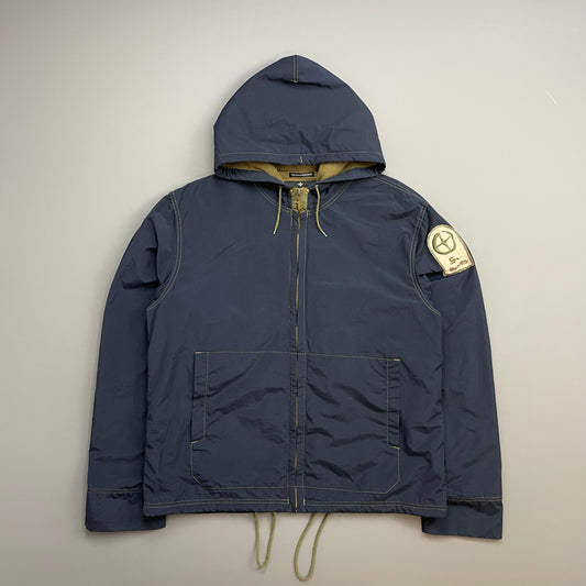 Stone Island Denims Navy 00s Contrast Stitch Patch Windbreaker Jacket