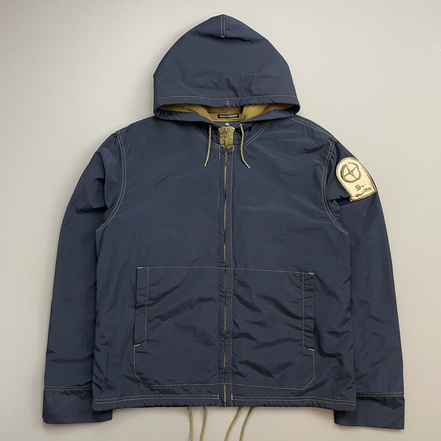 Stone Island Denims Navy 00s Contrast Stitch Patch Windbreaker Jacket