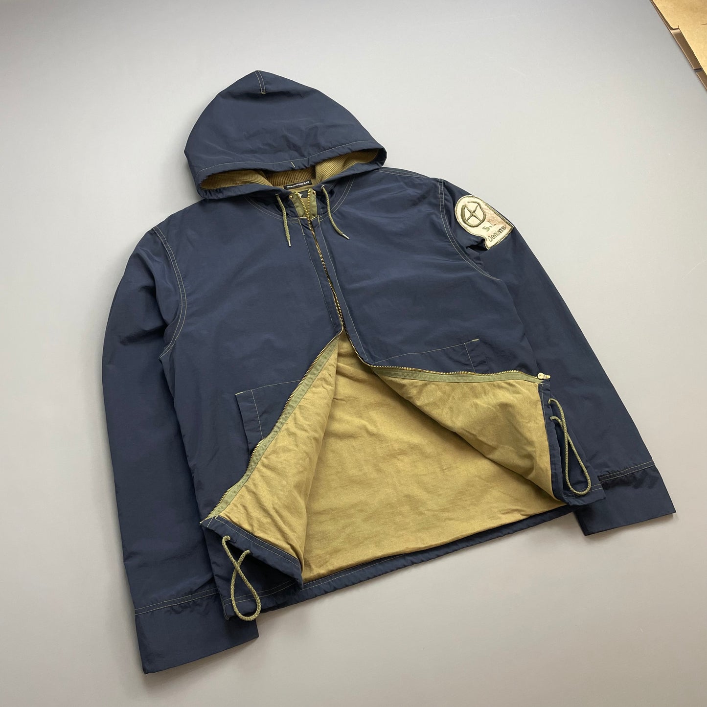 Stone Island Denims Navy 00s Contrast Stitch Patch Windbreaker Jacket