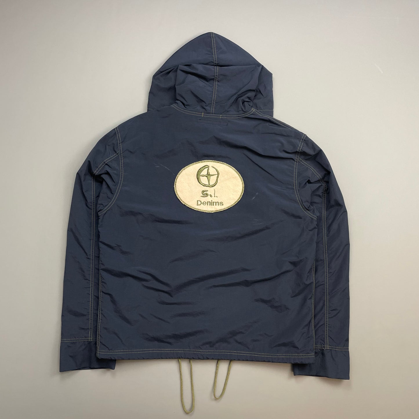 Stone Island Denims Navy 00s Contrast Stitch Patch Windbreaker Jacket