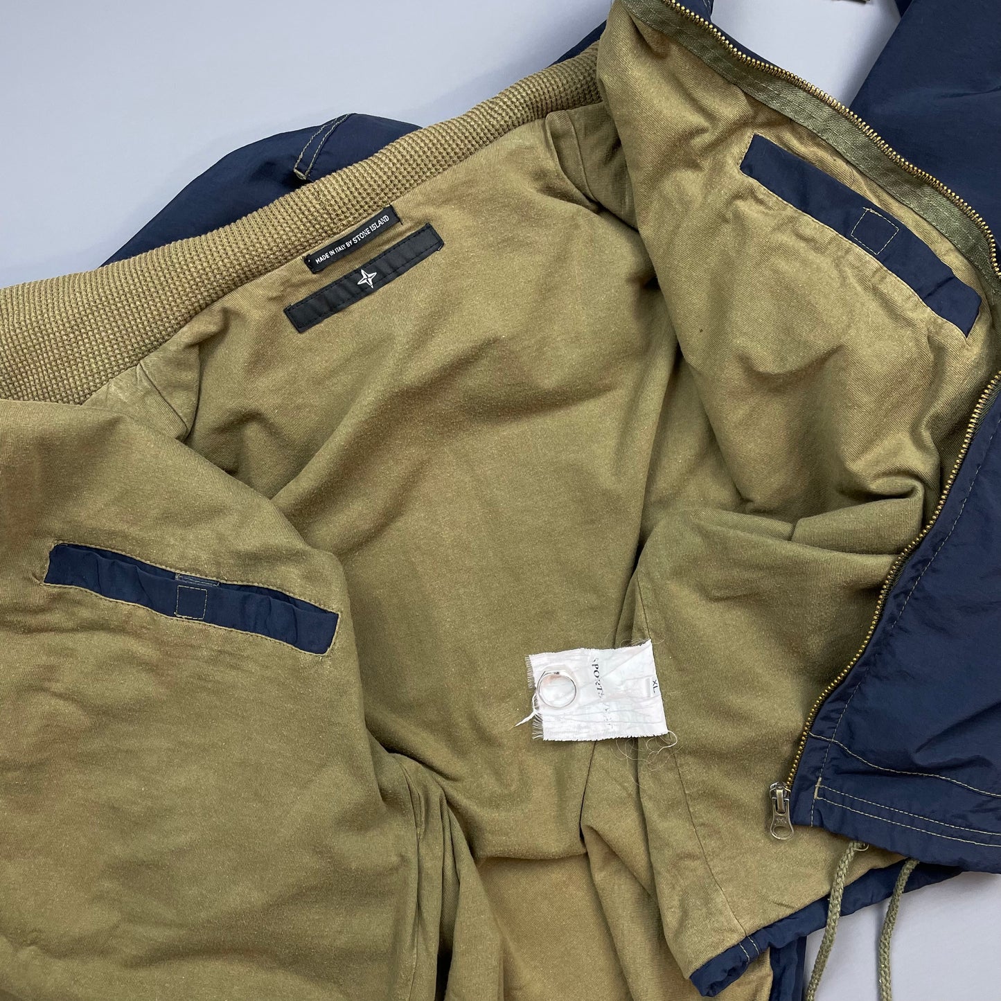 Stone Island Denims Navy 00s Contrast Stitch Patch Windbreaker Jacket