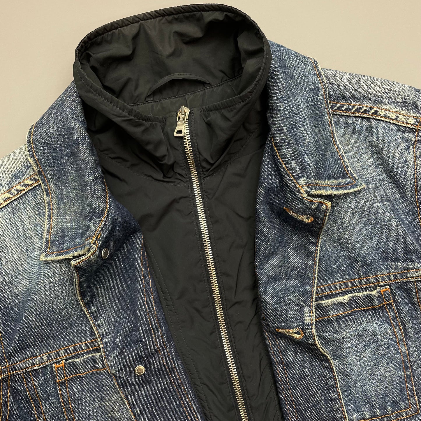 Prada Sport Blue Denim Lined 2005 Ski Jacket
