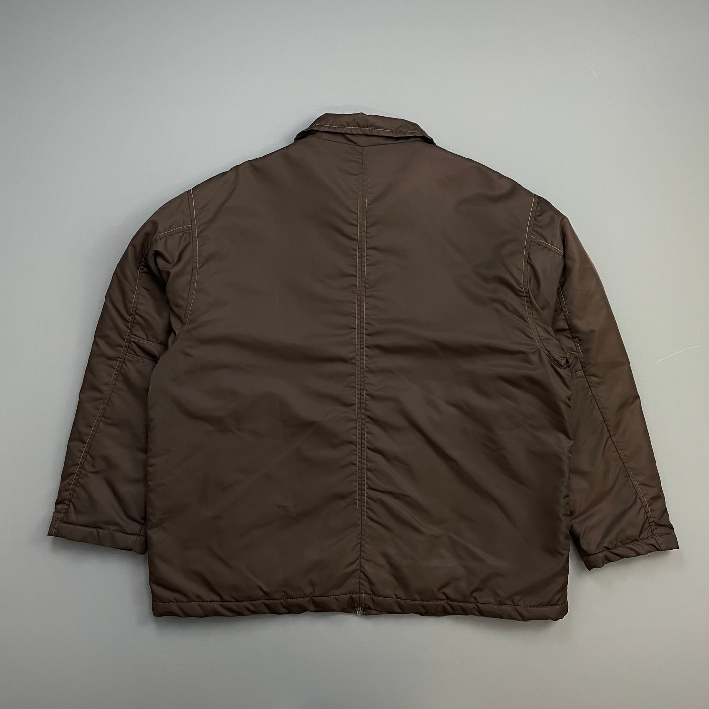 Katharine Hamnett Denim 90s Brown Nylon Padded Harrington Jacket