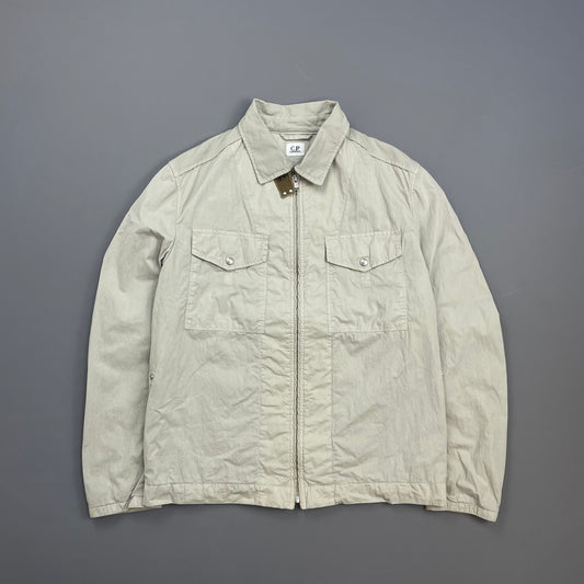 C.P. Company Grey Utility Zip-Through Overshirt Jacket