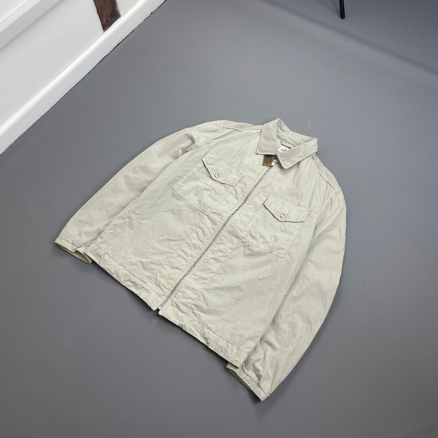 C.P. Company Grey Utility Zip-Through Overshirt Jacket
