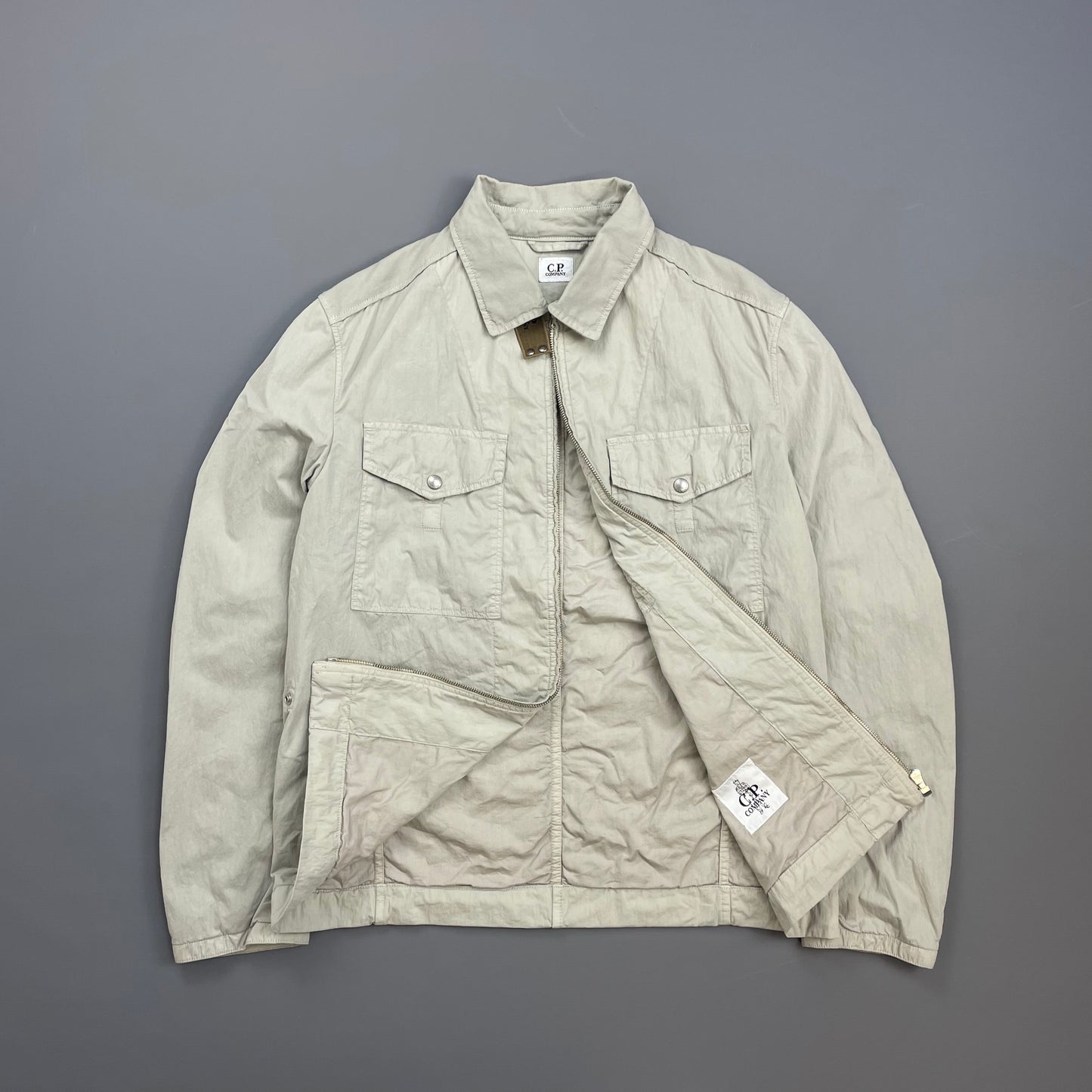 C.P. Company Grey Utility Zip-Through Overshirt Jacket