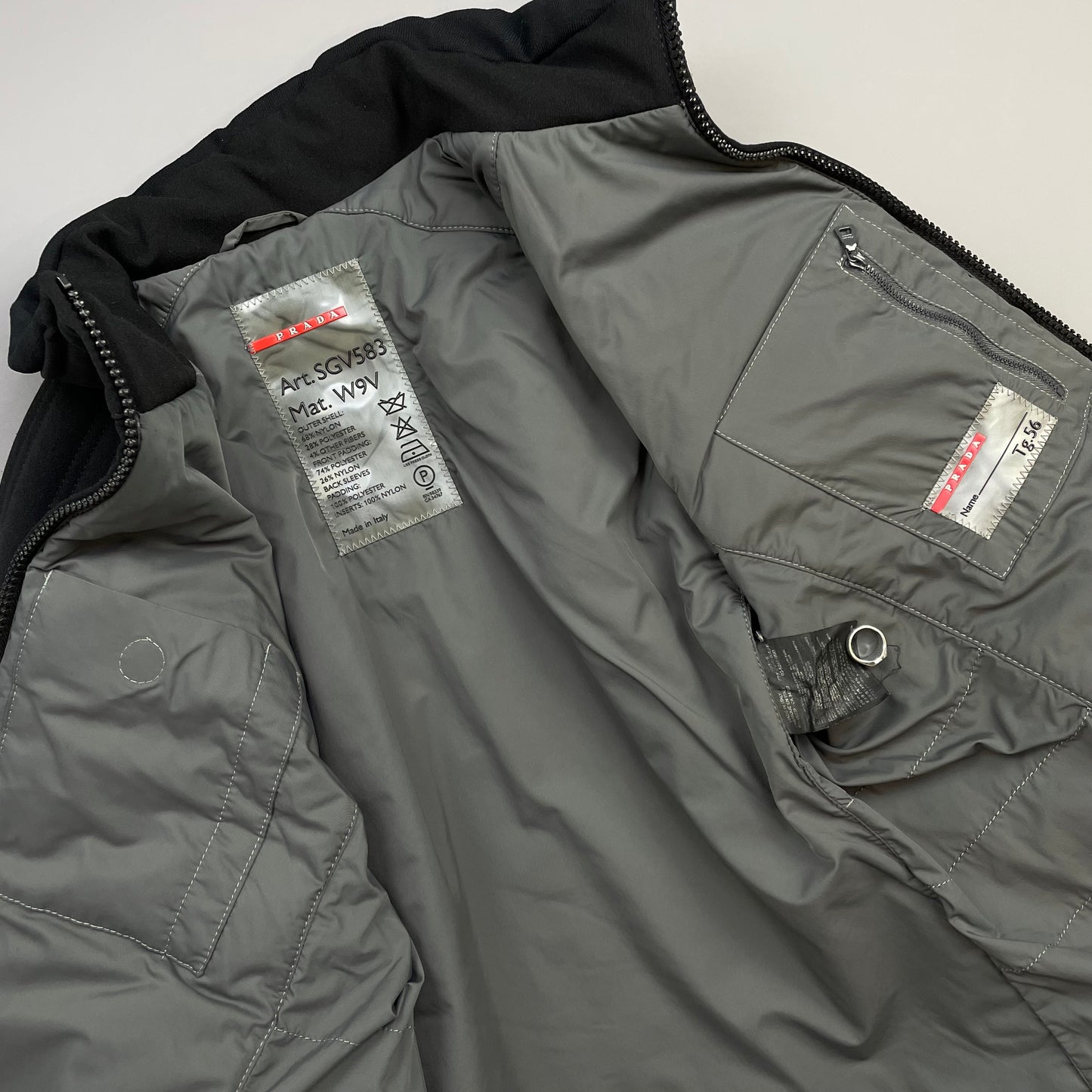 Prada Sport Black 00s Padded Technical Ski Jacket