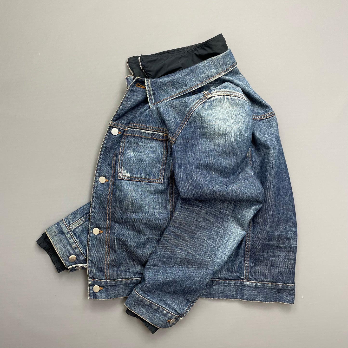 Prada Sport Blue Denim Lined 2005 Ski Jacket