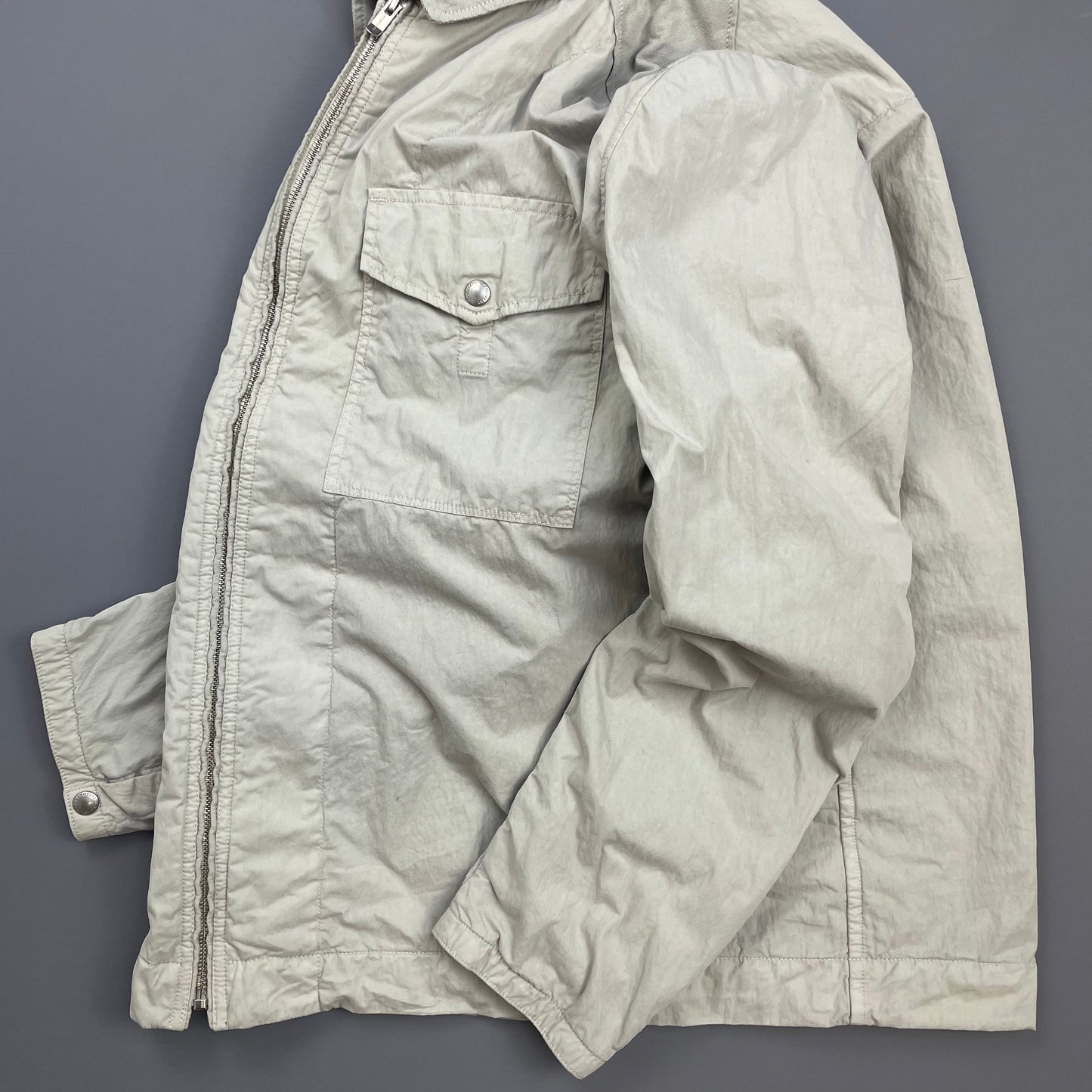C.P. Company Grey Utility Zip-Through Overshirt Jacket