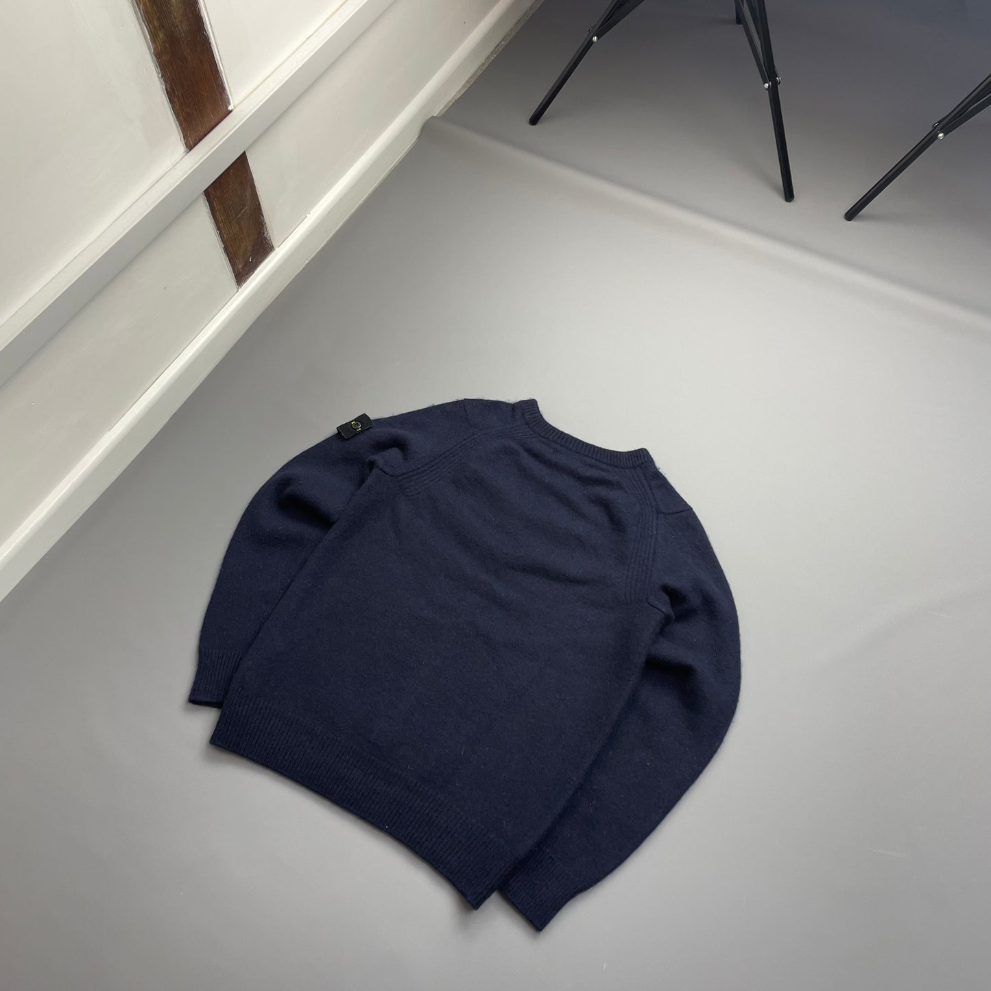 Stone Island Navy AW21 Wool Knit Crewneck Jumper