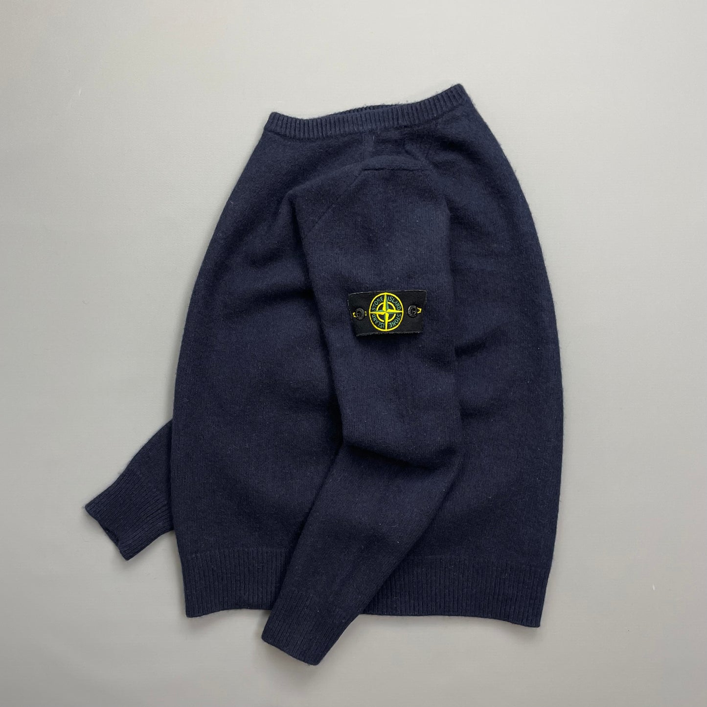 Stone Island Navy AW21 Wool Knit Crewneck Jumper