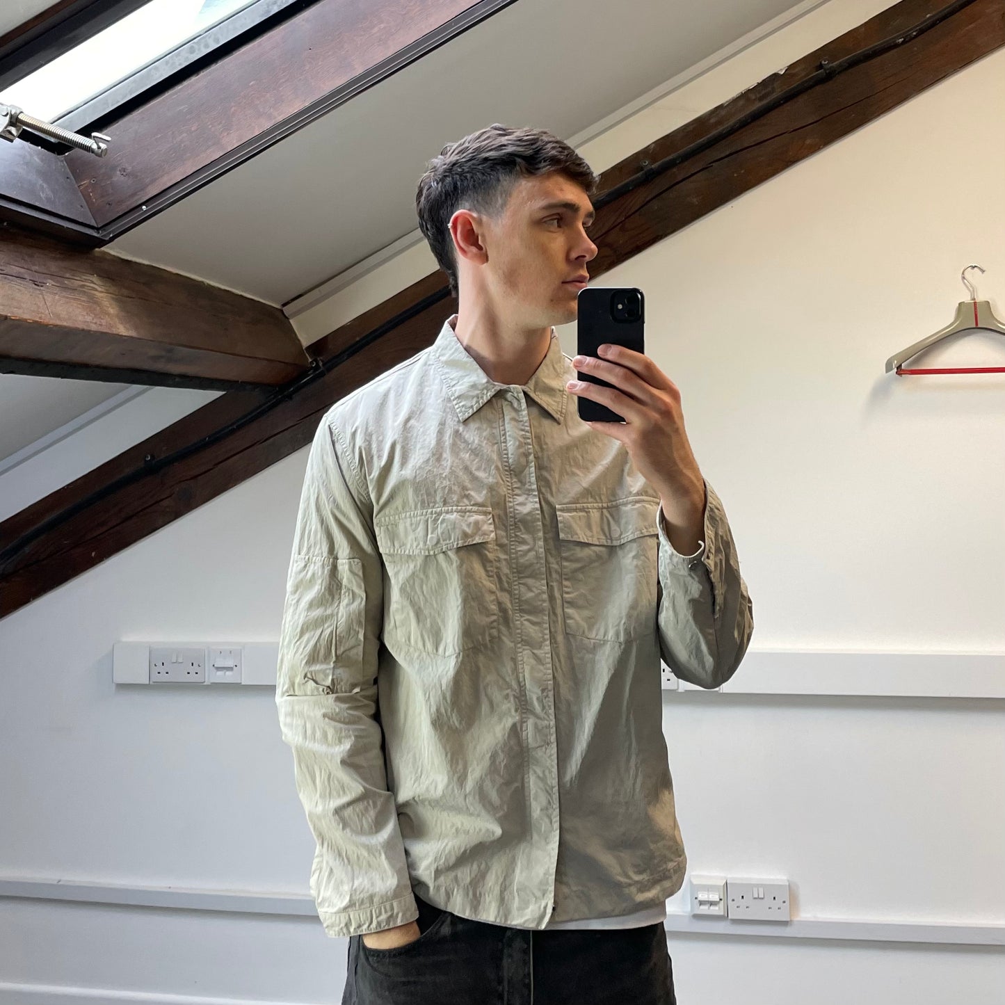 CP Company Grey Lightweight Overshirt Jacket
