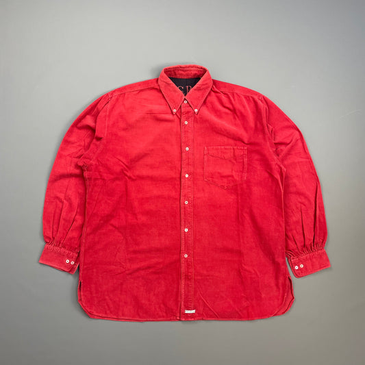 CP Company Red 1980s Fine Cord Shirt