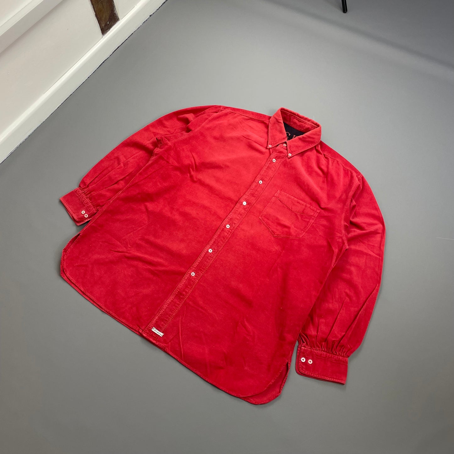 C.P. Company Red 1980s Fine Cord Shirt
