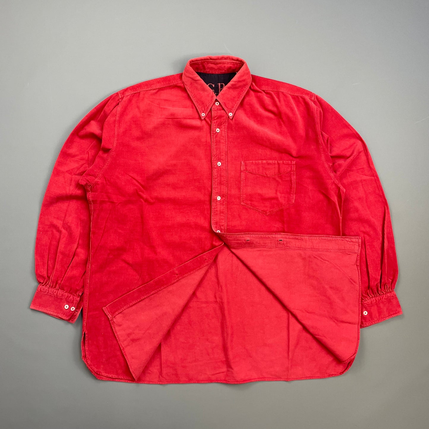 C.P. Company Red 1980s Fine Cord Shirt