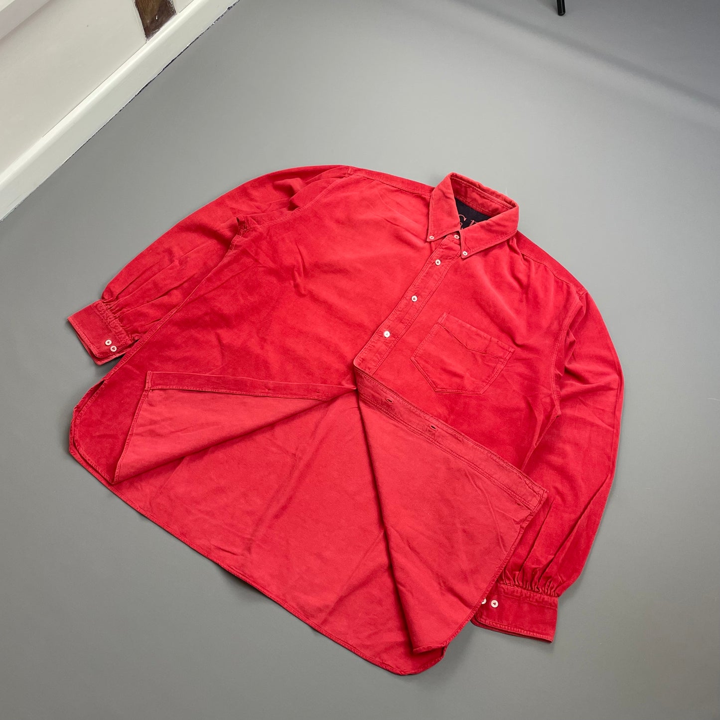 C.P. Company Red 1980s Fine Cord Shirt
