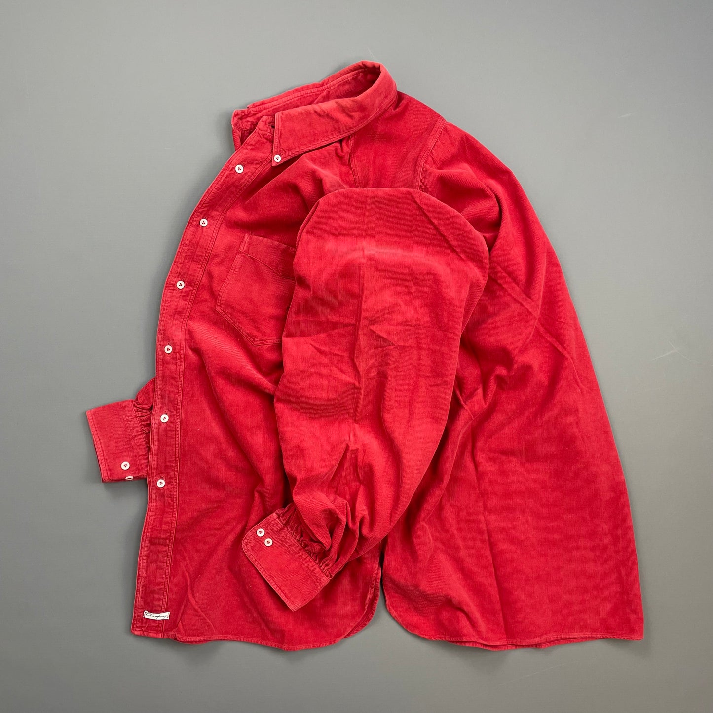 C.P. Company Red 1980s Fine Cord Shirt