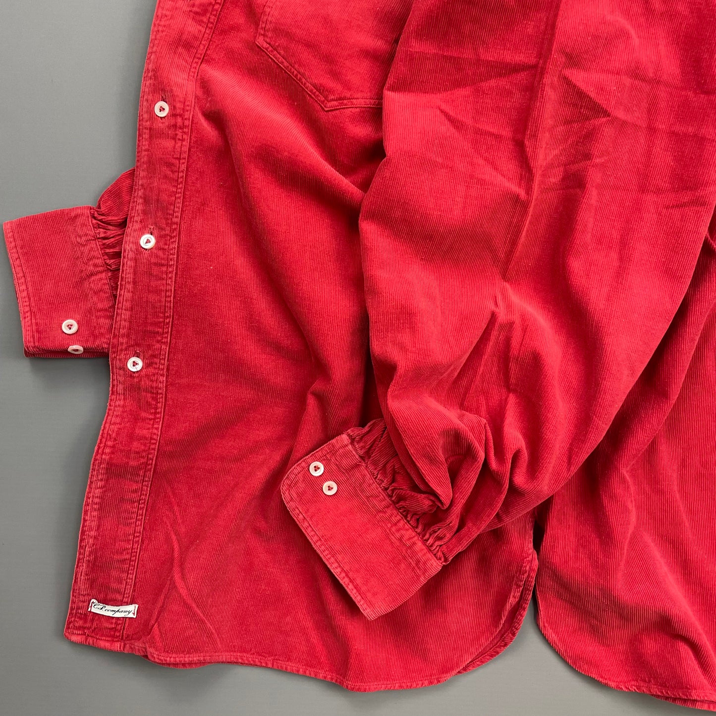 C.P. Company Red 1980s Fine Cord Shirt