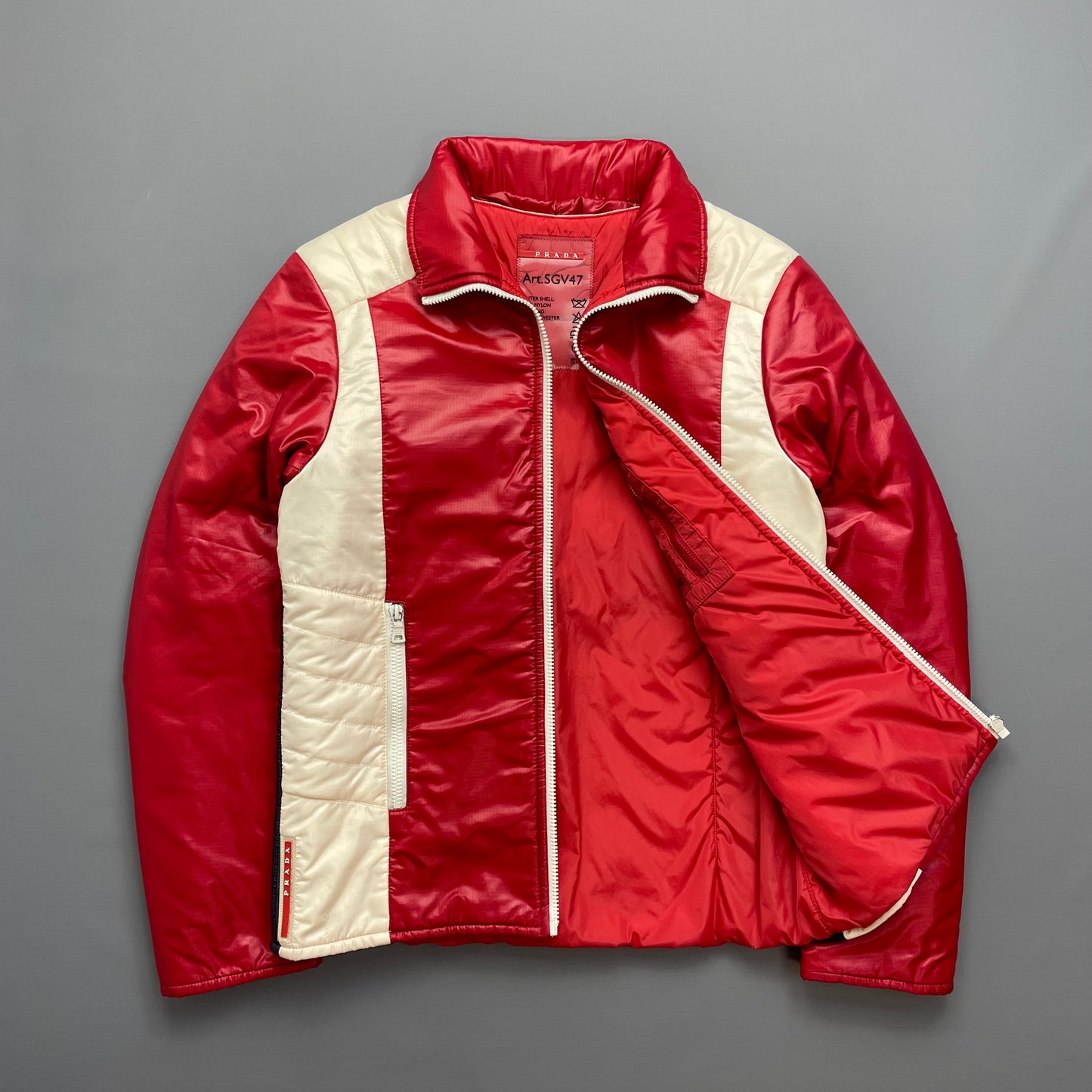 Prada Sport Red Nylon Astro Padded 2008 Jacket