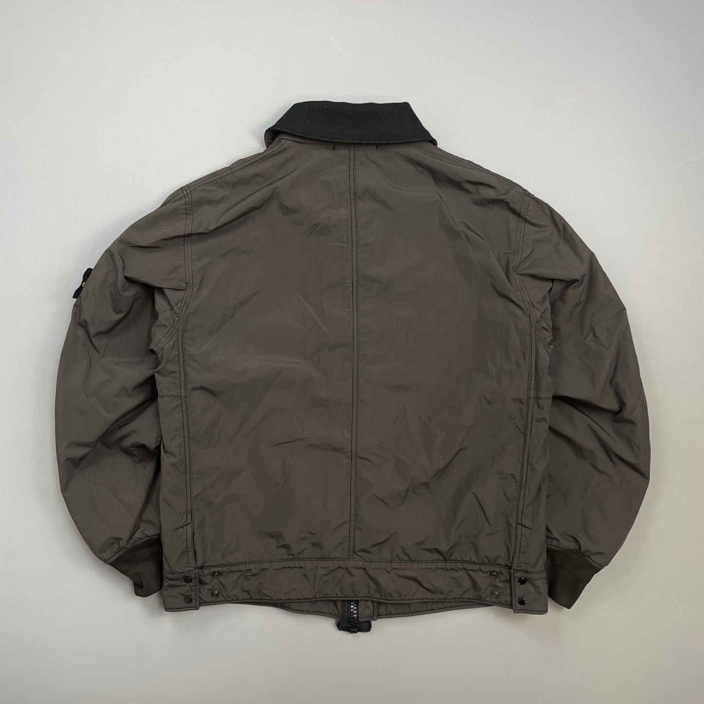 Stone Island Brown AW06 Coated Nylon-Cotton Lined Bomber Jacket