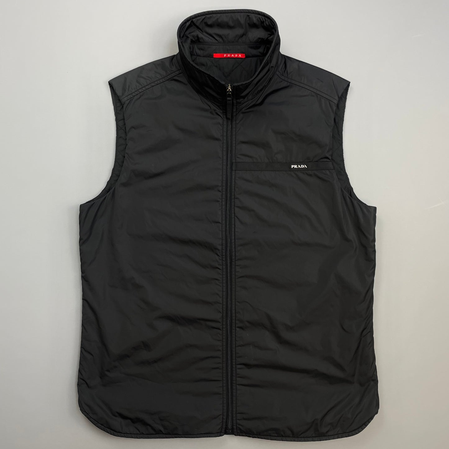 Prada Sport Black 2007 Quilted Nylon Gilet Vest