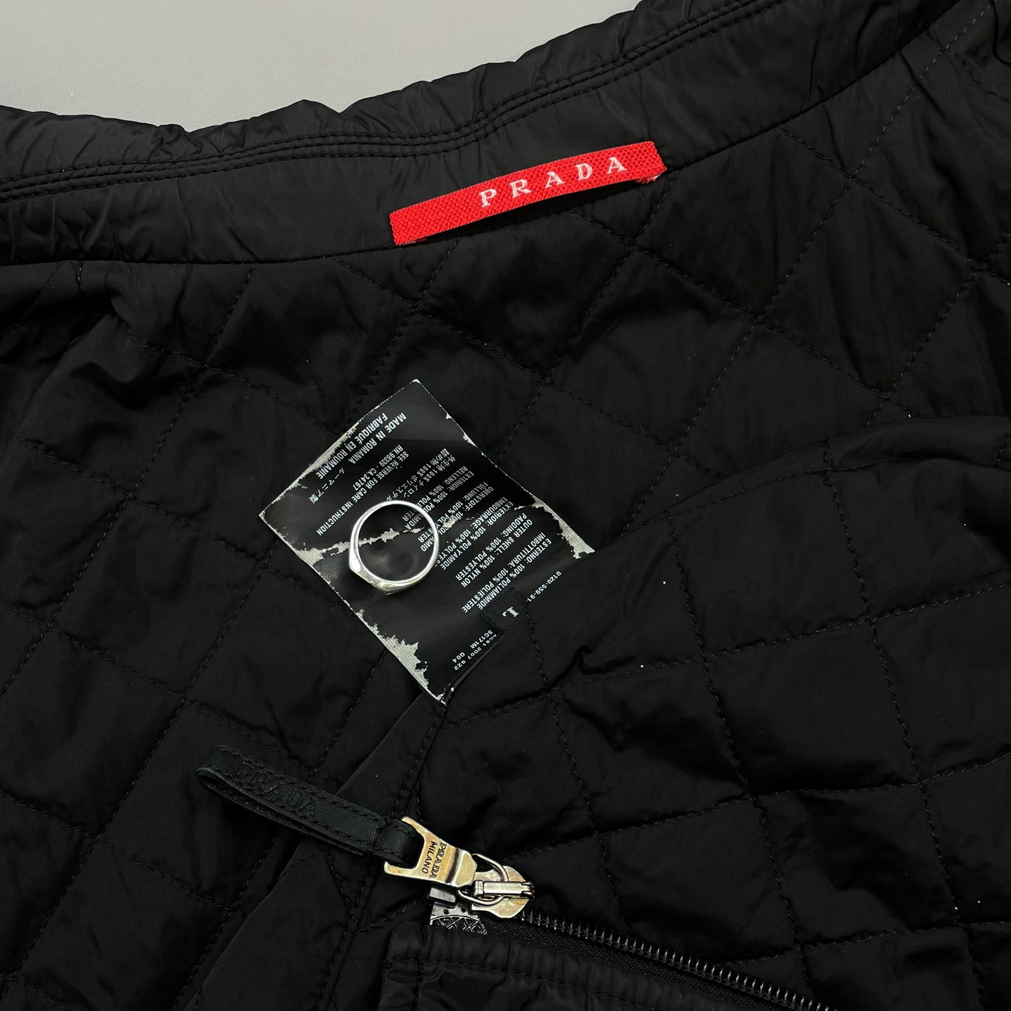 Prada Sport Black 2007 Quilted Nylon Gilet Vest