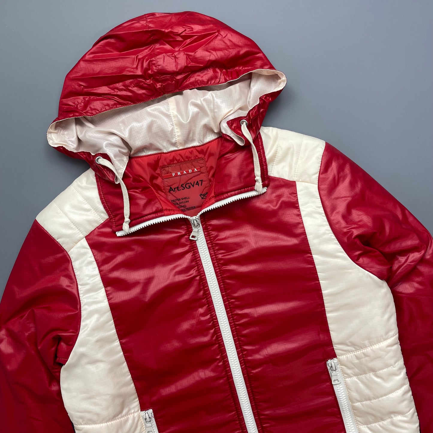 Prada Sport Red Nylon Astro Padded 2008 Jacket
