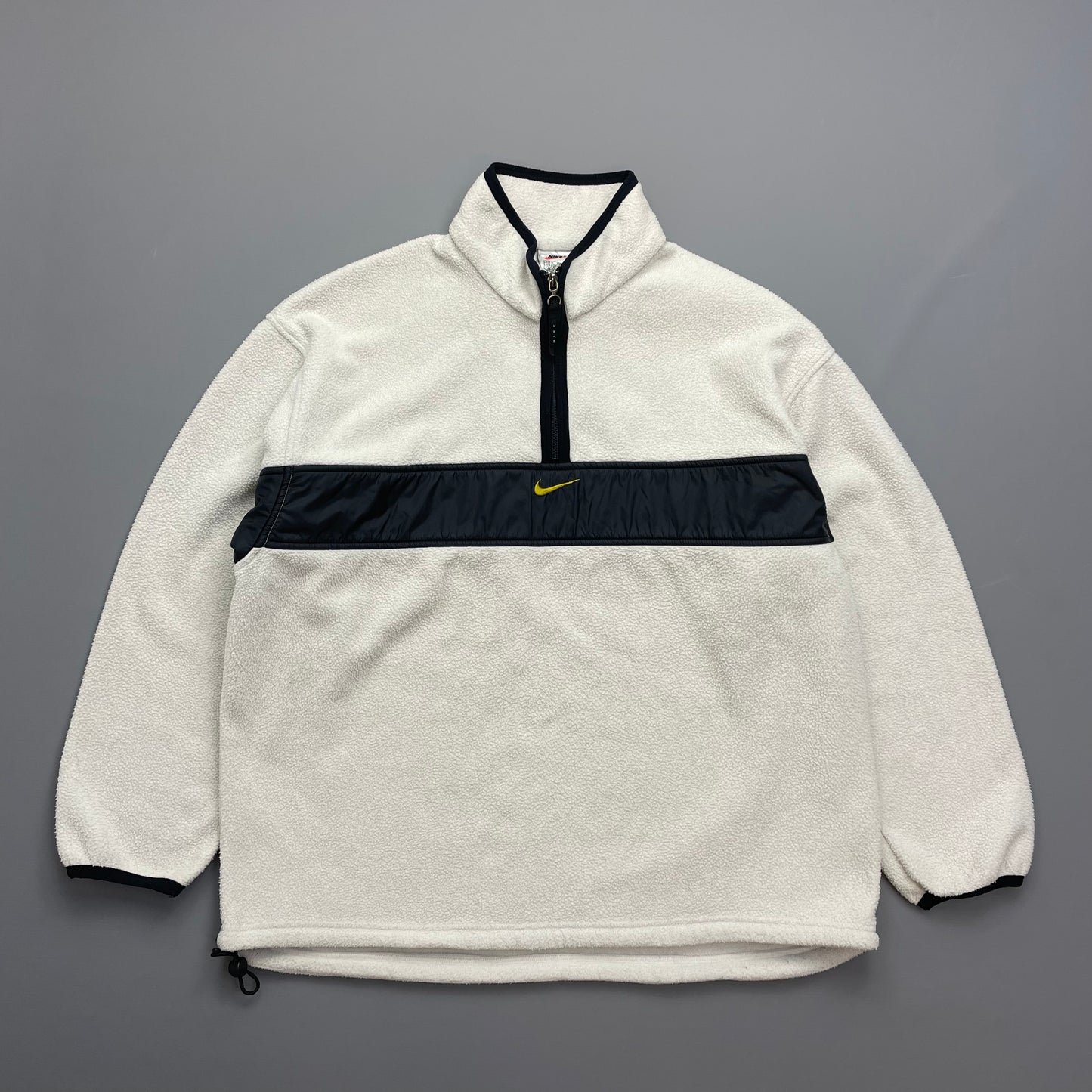 Nike White 1998 Winter Release Half-Zip Spellout Fleece