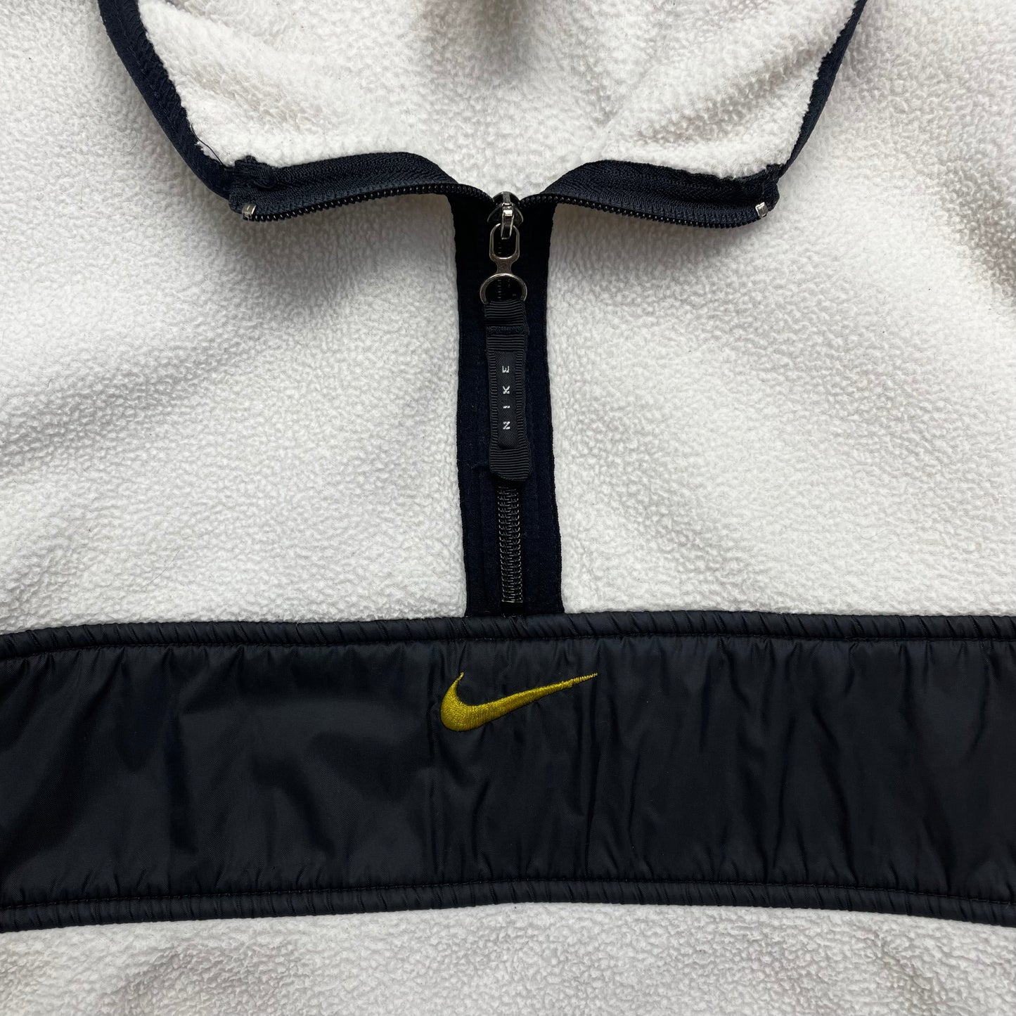Nike White 1998 Winter Release Half-Zip Spellout Fleece