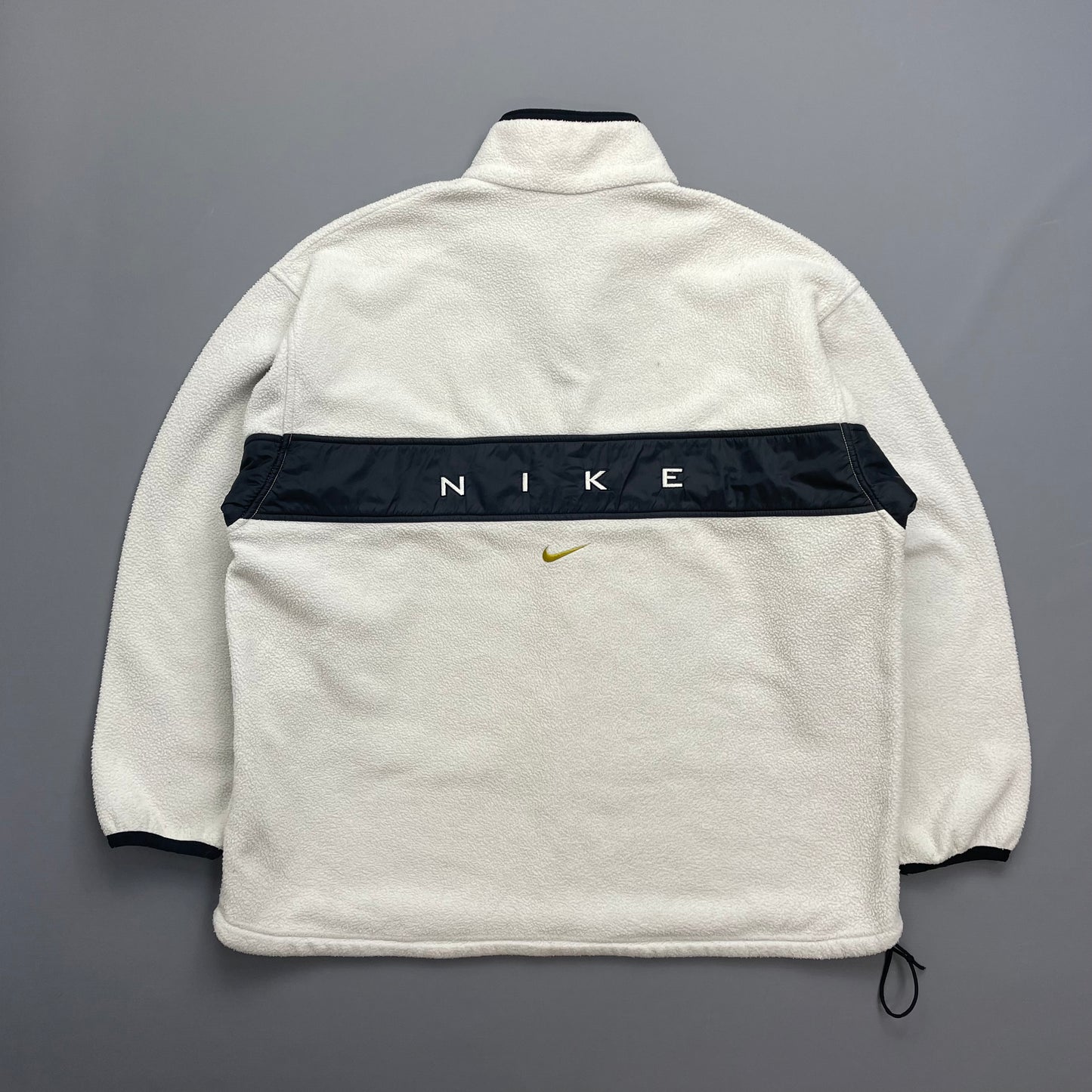 Nike White 1998 Winter Release Half-Zip Spellout Fleece