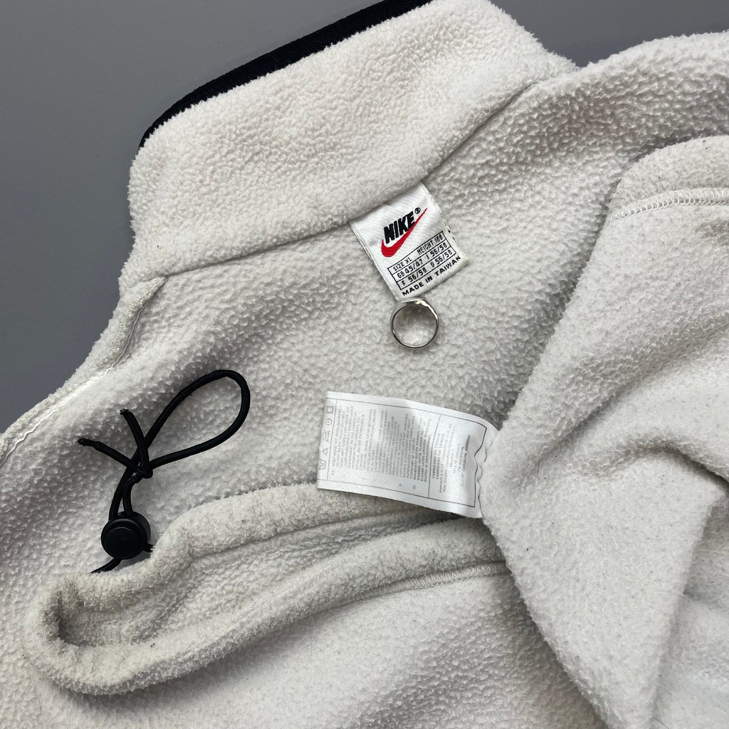 Nike White 1998 Winter Release Half-Zip Spellout Fleece