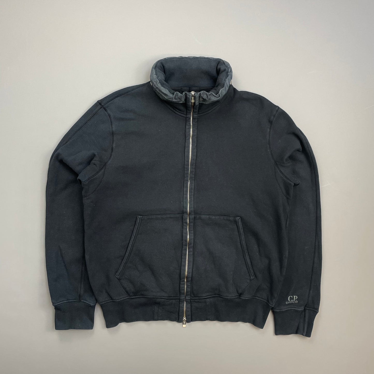 C.P. Company Navy AW08 Concealed Hood Zip-Through Cotton Jacket
