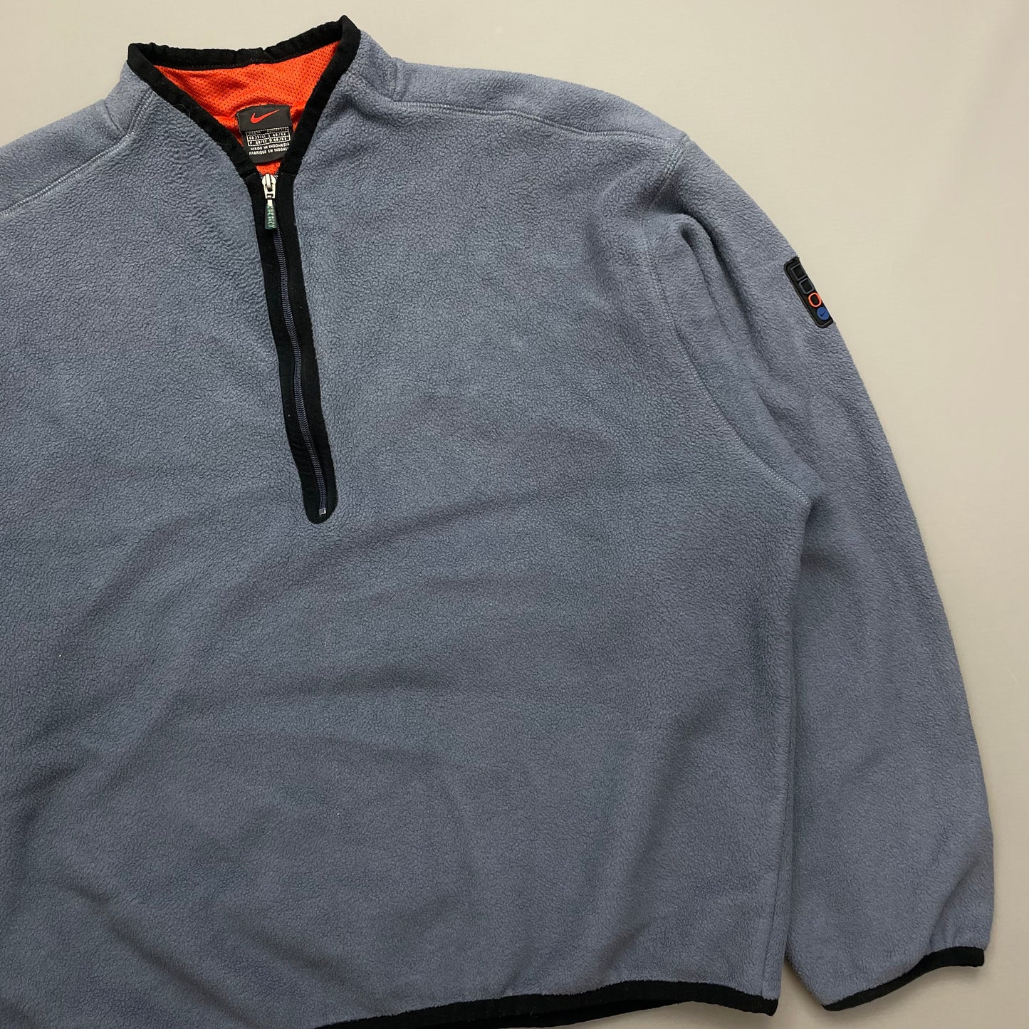 Nike Blue 1999 Winter Release Half-Zip Nylon Panelled Fleece