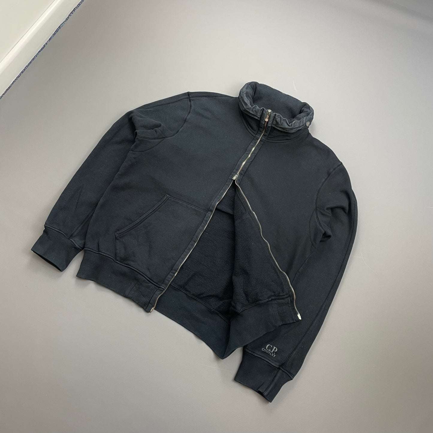 C.P. Company Navy AW08 Concealed Hood Zip-Through Cotton Jacket