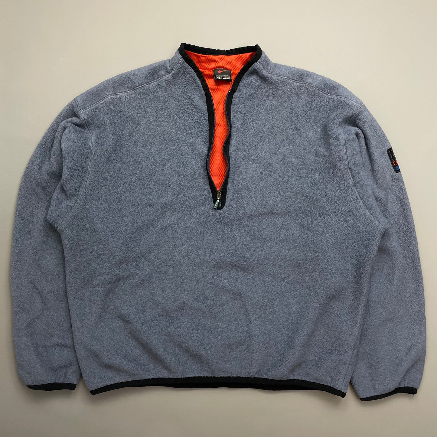 Nike Blue 1999 Winter Release Half-Zip Nylon Panelled Fleece