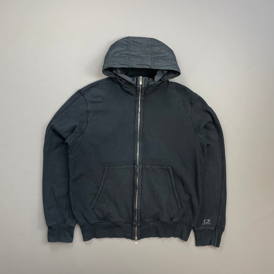 C.P. Company Navy AW08 Concealed Hood Zip-Through Cotton Jacket