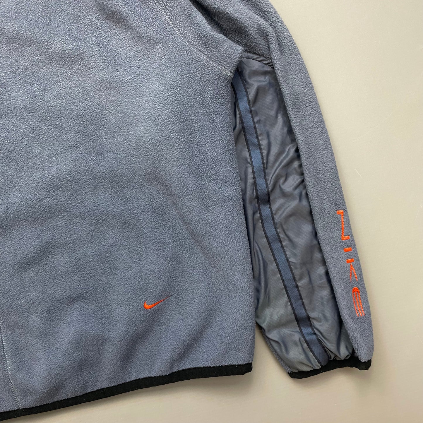 Nike Blue 1999 Winter Release Half-Zip Nylon Panelled Fleece