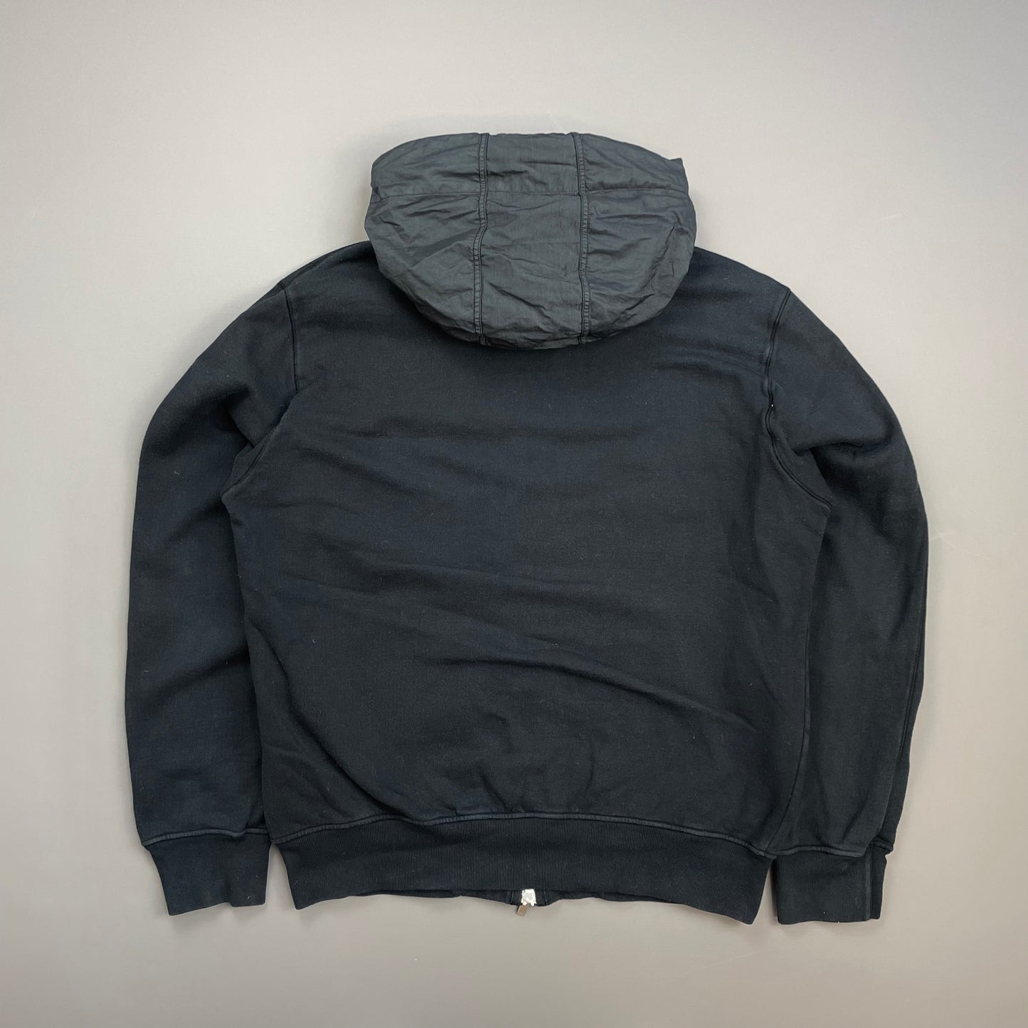 C.P. Company Navy AW08 Concealed Hood Zip-Through Cotton Jacket