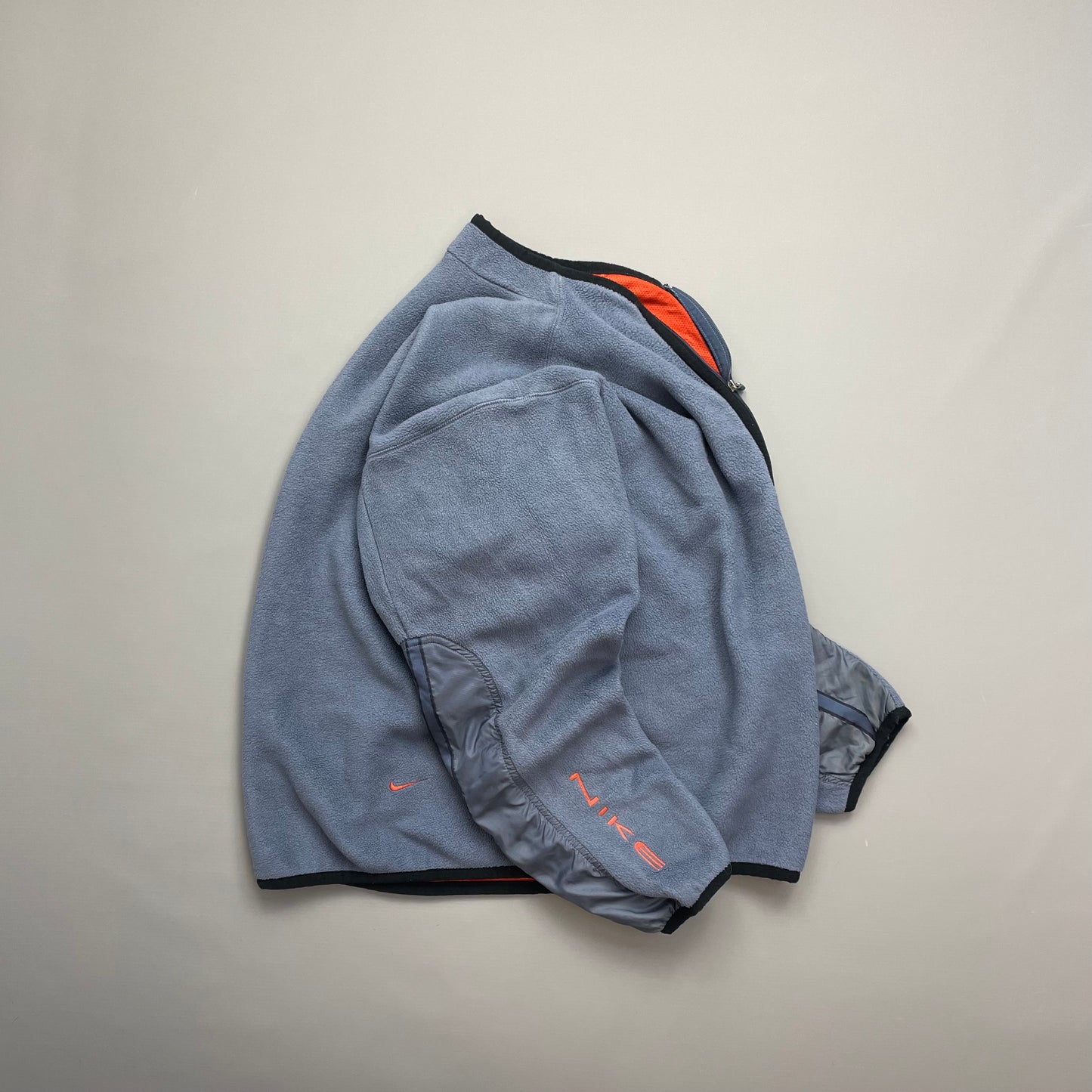Nike Blue 1999 Winter Release Half-Zip Nylon Panelled Fleece