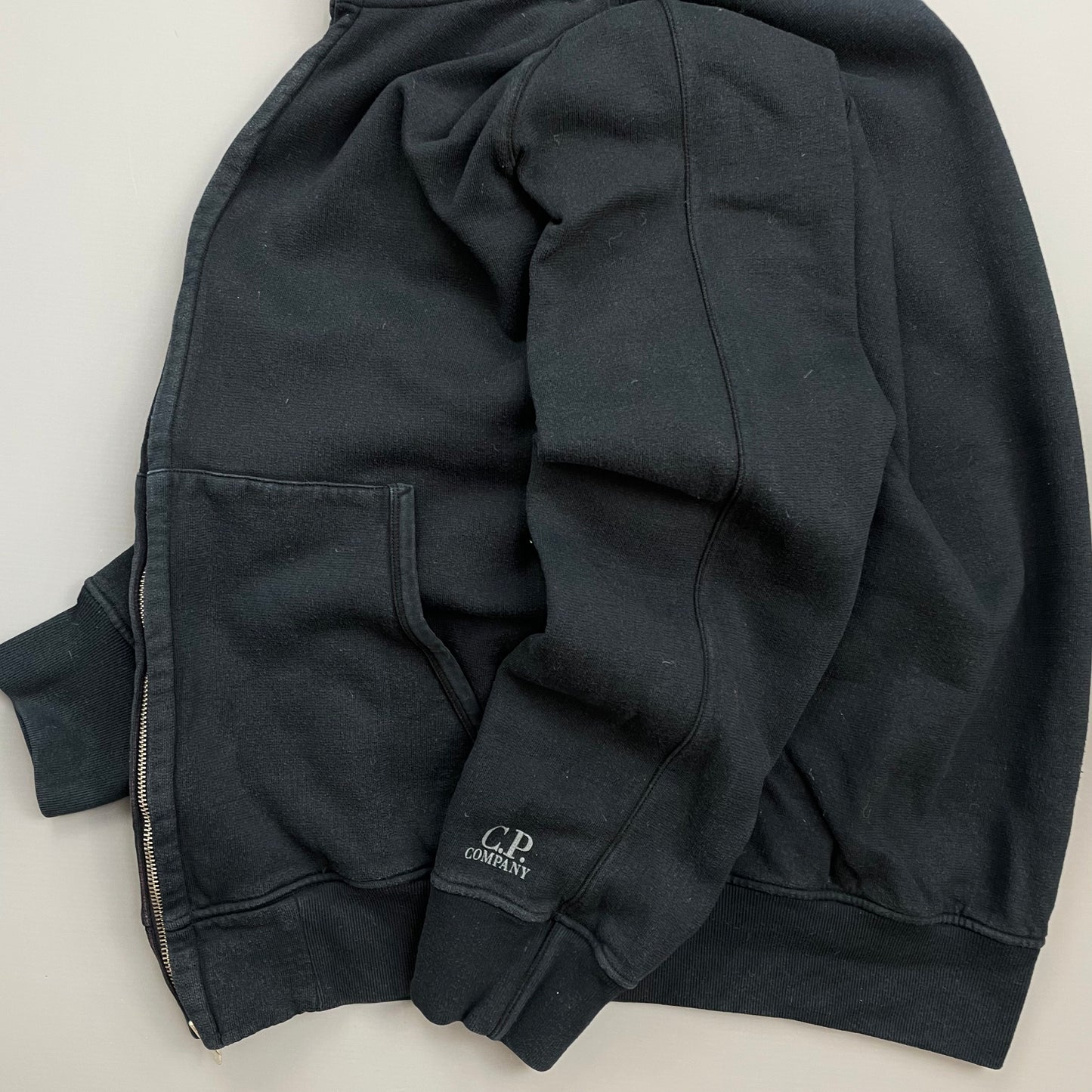 C.P. Company Navy AW08 Concealed Hood Zip-Through Cotton Jacket