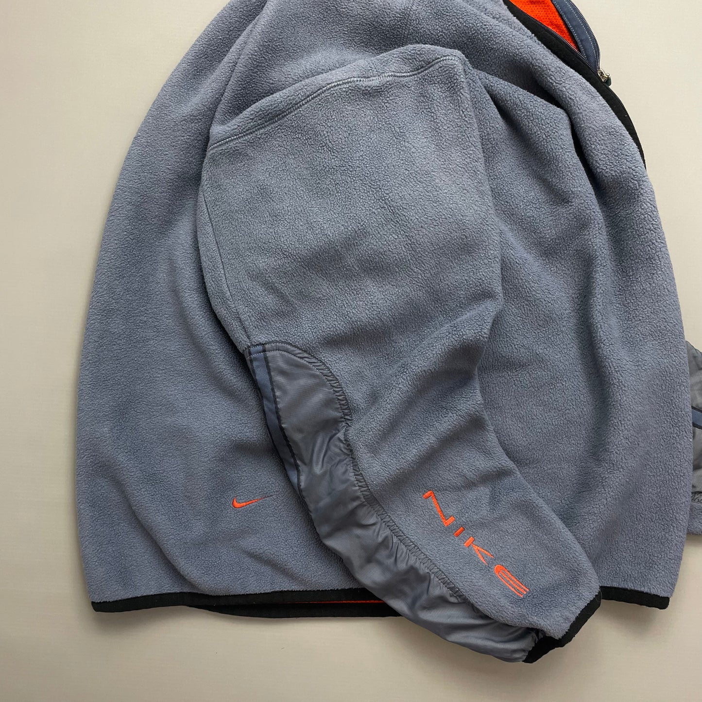 Nike Blue 1999 Winter Release Half-Zip Nylon Panelled Fleece