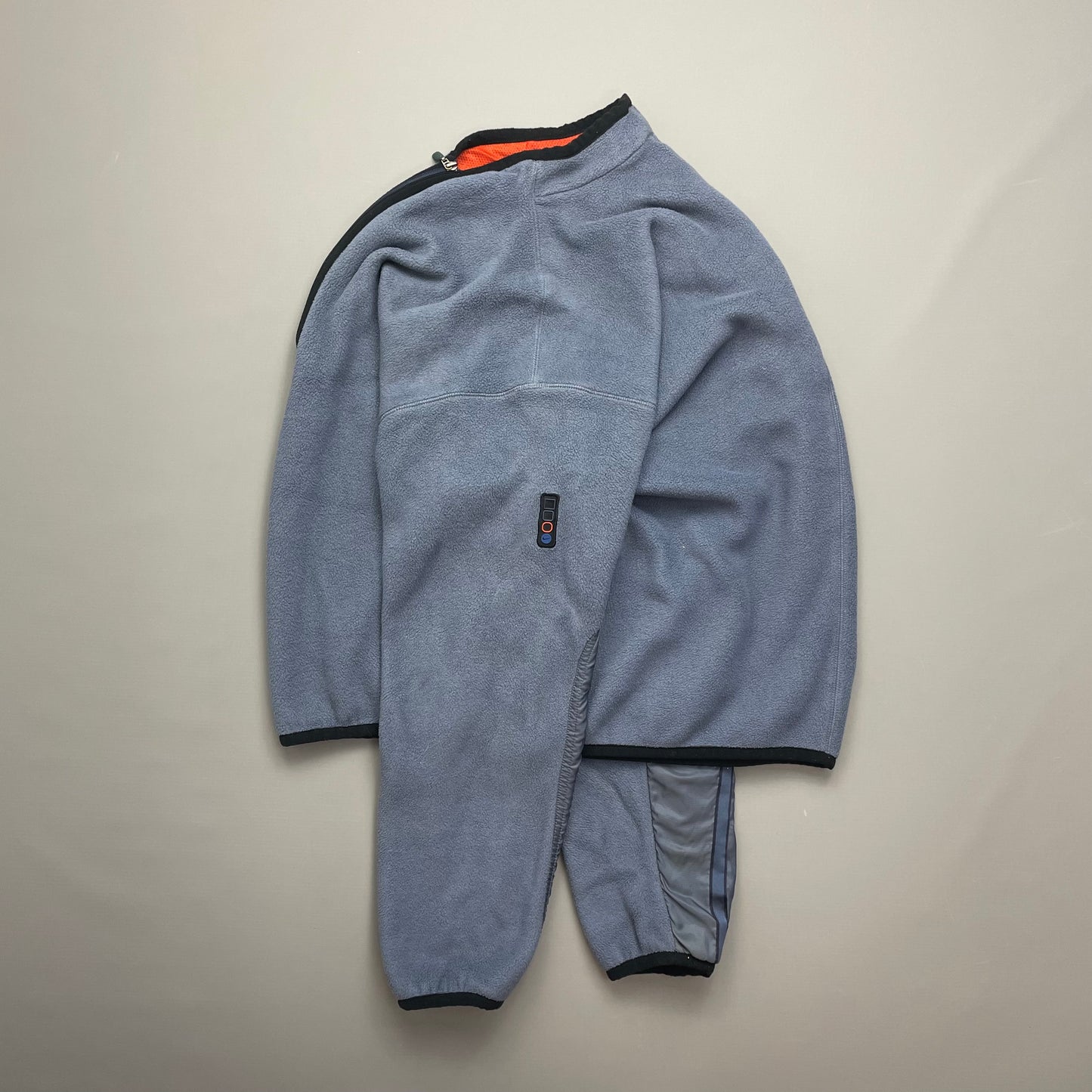 Nike Blue 1999 Winter Release Half-Zip Nylon Panelled Fleece