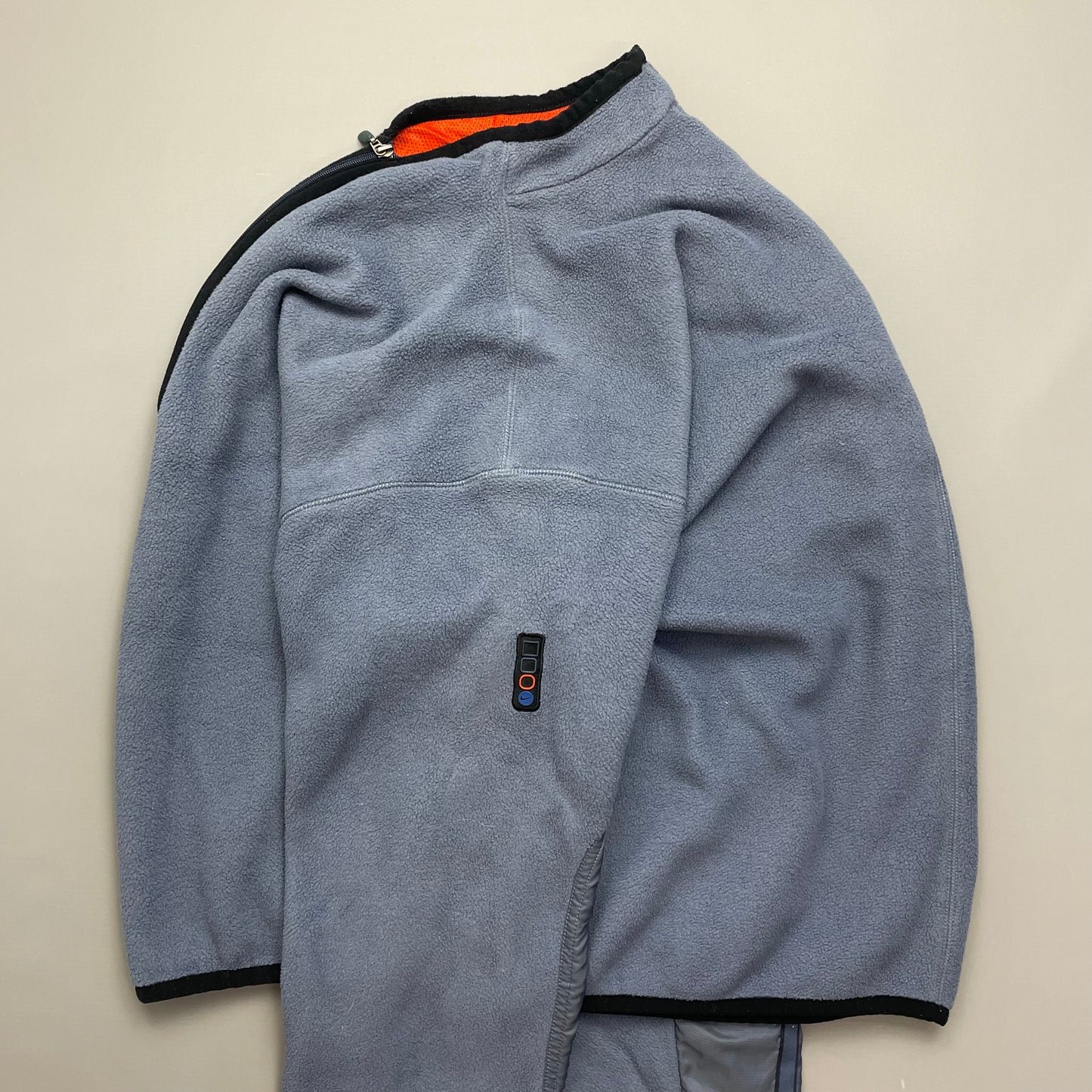 Nike Blue 1999 Winter Release Half-Zip Nylon Panelled Fleece